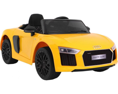 Дитяча акумуляторна машинка Audi R8 Spyder Жовта