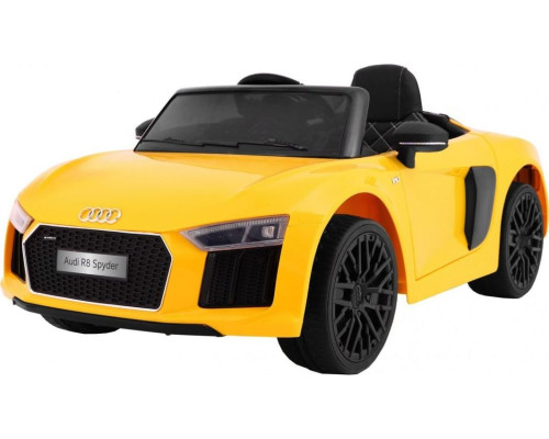 Дитяча акумуляторна машинка Audi R8 Spyder Жовта