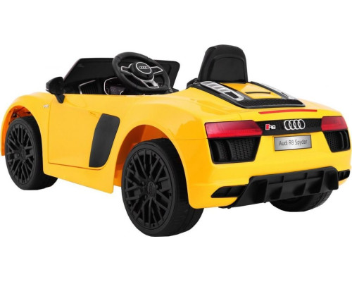 Дитяча акумуляторна машинка Audi R8 Spyder Жовта