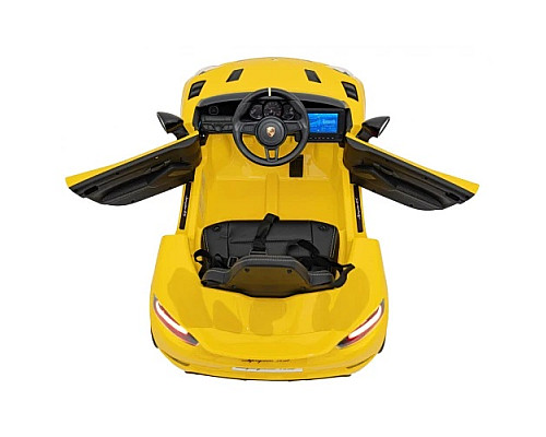 Дитяча акумуляторна машинка Porsche 718 Жовта Дитяча акумуляторна машинка Porsche 718 Жовта