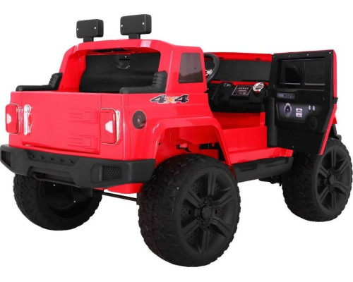 Дитяча акумуляторна машина Mighty Jeep Red + 2 місця + привід 4х4 + 2 багажника