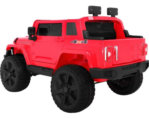 Дитяча акумуляторна машина Mighty Jeep Red + 2 місця + привід 4х4 + 2 багажника