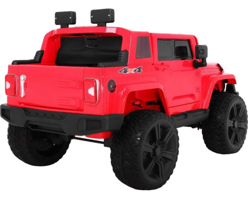 Дитяча акумуляторна машина Mighty Jeep Red + 2 місця + привід 4х4 + 2 багажника