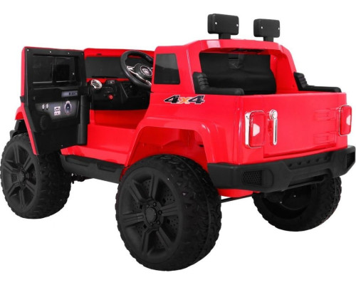 Дитяча акумуляторна машина Mighty Jeep Red + 2 місця + привід 4х4 + 2 багажника