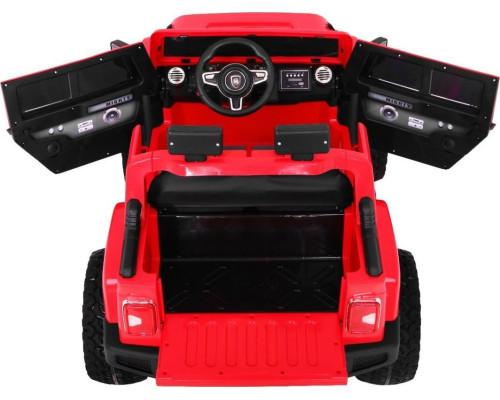 Дитяча акумуляторна машина Mighty Jeep Red + 2 місця + привід 4х4 + 2 багажника