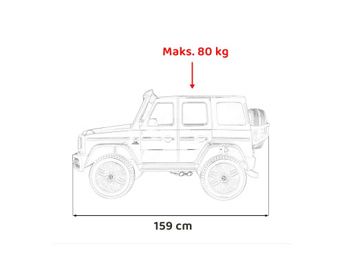 Дитяча акумуляторна машинка Mercedes Benz G63 AMG XXL MP4 Червона