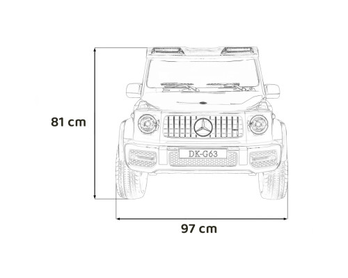 Дитяча акумуляторна машинка Mercedes Benz G63 AMG XXL MP4 Червона