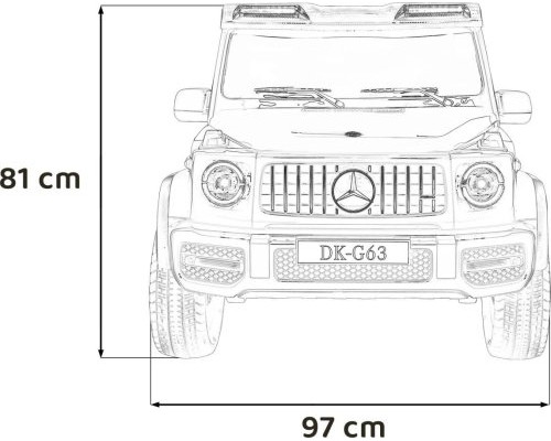 Дитяча акумуляторна машинка Mercedes Benz G63 AMG XXL MP4 Біла