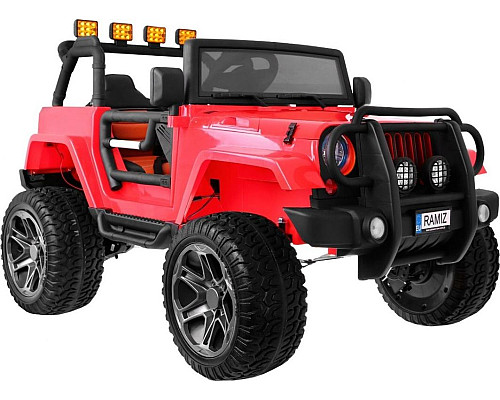 Дитячий акумуляторний позашляховик Jeep Monster 4x4 Червоний Дитячий акумуляторний позашляховик Jeep Monster 4x4 Червоний
