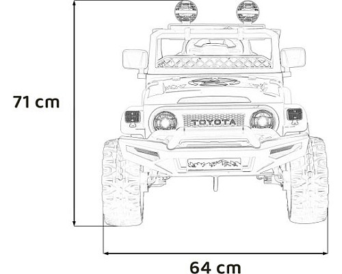 Дитяча акумуляторна машинка Toyota FJ Cruiser Біла Дитяча акумуляторна машинка Toyota FJ Cruiser Біла