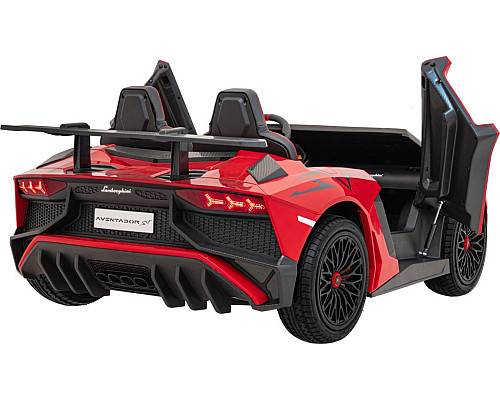 Дитяча акумуляторна машинка Lamborghini Aventador SV Червона Дитяча акумуляторна машинка Lamborghini Aventador SV Червона