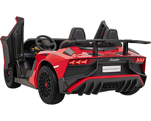 Дитяча акумуляторна машинка Lamborghini Aventador SV Червона Дитяча акумуляторна машинка Lamborghini Aventador SV Червона
