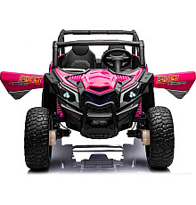 Дитяча акумуляторна машинка баггі UTV X3 Off-Road рожева