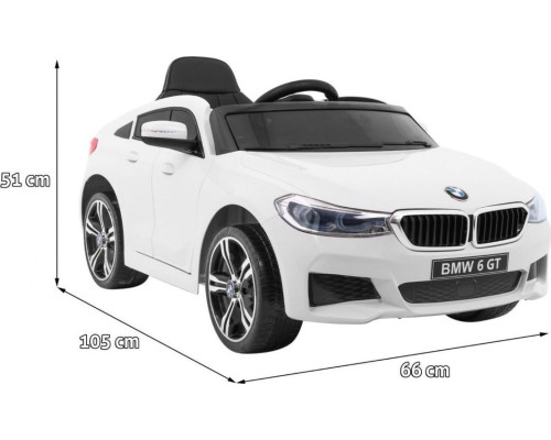 Дитяча акумуляторна машинка BMW 6 GT Біла