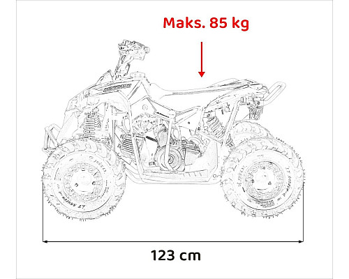 Дитячий акумуляторний квадроцикл RENEGADE HIPERFECT 110CC Червоний
