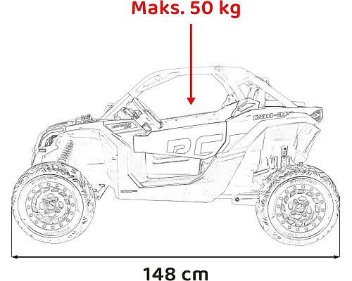 Дитяча акумуляторна машинка Баггі Maverick Turbo RR Рожева