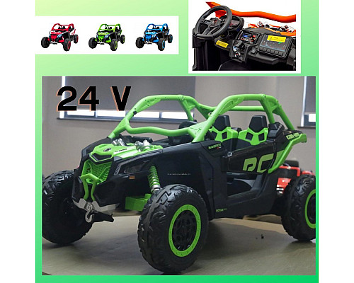 Дитяча акумуляторна машинка Баггі Maverick Turbo RR Green
