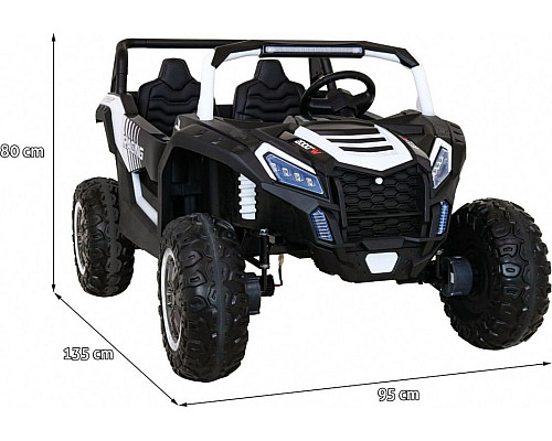 Дитяча акумуляторна машинка Баггі Strong Racing ATV для 2 дітей Біла Дитяча акумуляторна машинка Баггі Strong Racing ATV для 2 дітей Біла