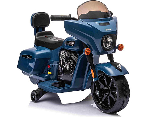 Дитячий акумуляторний мотоцикл Chopper INDIAN Синій