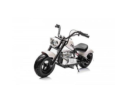 Дитячий акумуляторний мотоцикл Chopper Warrior Білий
