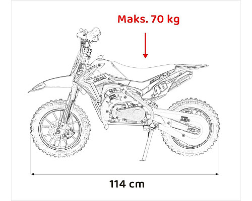 Дитячий акумуляторний мотоцикл RENEGADE 50R Червоний Дитячий акумуляторний мотоцикл RENEGADE 50R Червоний