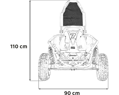 Дитячий акумуляторний картинг Gokart MUD MONSTER Чорний Дитячий акумуляторний картинг Gokart MUD MONSTER Чорний