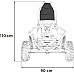 Дитячий акумуляторний картинг Gokart MUD MONSTER Чорний
