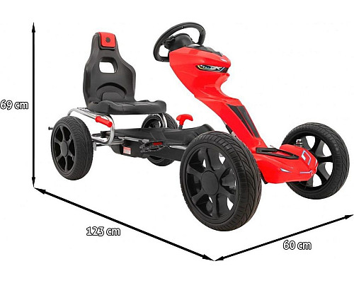 Дитячий педальний картинг Grand Ride 3+ Червоний