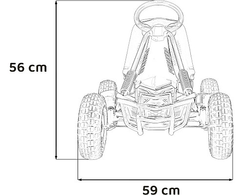 Дитячий педальний картинг AIR PerHour рожевий