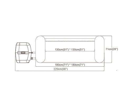 Джакузі-SPA надувне Bestway 6001R Lay-Z Cabo 6‑місне