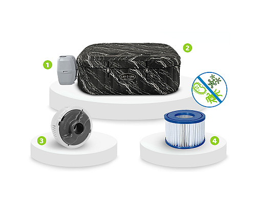 Джакузі-SPA надувне Bestway 6001F SPA Lay‑Z Hollywood 6‑місне