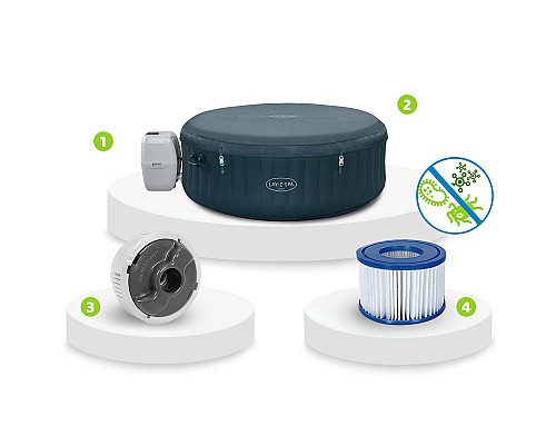 Джакузі-SPA надувне Bestway 6001D SPA Lay‑Z Miami Green 6‑місне