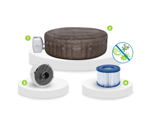 Джакузі-SPA надувне Bestway 6001P Lay-Z Bali 7-місне Джакузі-SPA надувне Bestway 6001P Lay-Z Bali 7-місне
