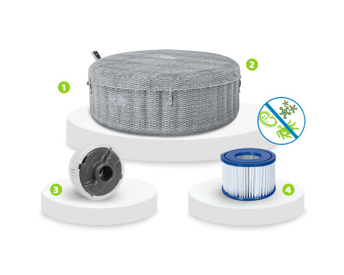 Джакузі-SPA надувне Bestway 6001N Lay-Z Bali 6-місне Джакузі-SPA надувне Bestway 6001N Lay-Z Bali 6-місне
