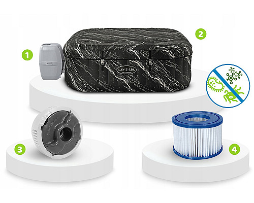 Джакузі-SPA надувне Bestway 6001F SPA Lay‑Z Hollywood 6‑місне