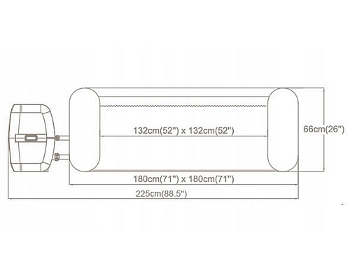 Джакузі-SPA надувне Bestway 6001F SPA Lay‑Z Hollywood 6‑місне