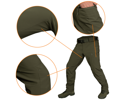 Штани SoftShell Mesh Олива (7307), L
