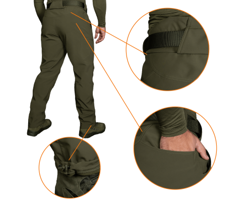 Штани SoftShell Mesh Олива (7307), L