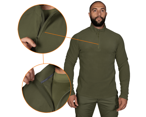 Флісова кофта Hawk Himatec Олива (7291), XXXXL Флісова кофта Hawk Himatec Олива (7291), XXXXL