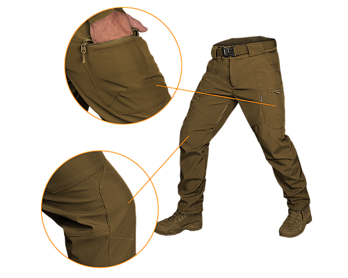 Штани SoftShell Vent Mesh Койот (7359), XL Штани SoftShell Vent Mesh Койот (7359), XL