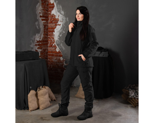 Жіноча куртка Stalker SoftShell Чорна (7442), XS