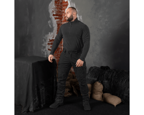 Флісова кофта Hawk Himatec Чорна (7377), XXXXL Флісова кофта Hawk Himatec Чорна (7377), XXXXL