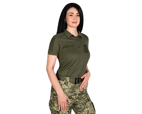 Жіноче поло Pani Army ID LT Олива  (8080), L