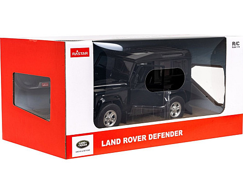 Land Rover Defender чорний RASTAR модель 1:14 + Пульт 2,4 ГГц + Ручне відкривання дверей Land Rover Defender чорний RASTAR модель 1:14 + Пульт 2,4 ГГц + Ручне відкривання дверей