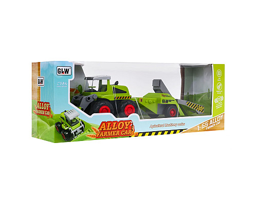 Трактор з ґрунтообробним катком + причіп для саду 1:55