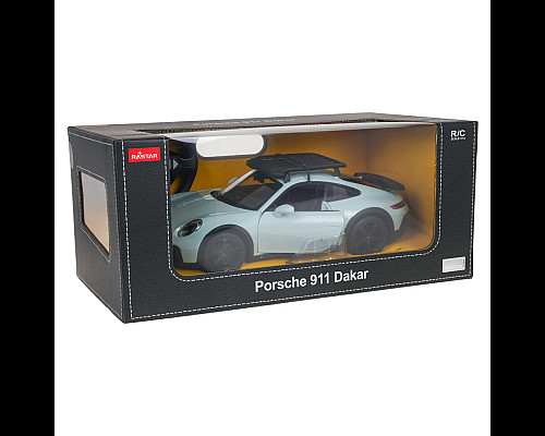 Дитяча машинка RASTAR Porsche 911 Dakar на дистанційному керуванні, масштаб 1:14, блакитно-чорна