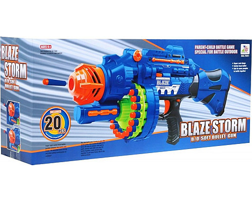 Велика дитяча рушниця 6+ Blaze Storm + 40 довгих пінопластових куль Велика дитяча рушниця 6+ Blaze Storm + 40 довгих пінопластових куль