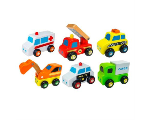 Набір машинок Viga Toys Спецтранспорт 6 шт. (59621)