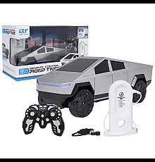 Дитяча машинка  Ramiz 9076 на дистанційному керуванні + зарядна станція, чорно-сіра