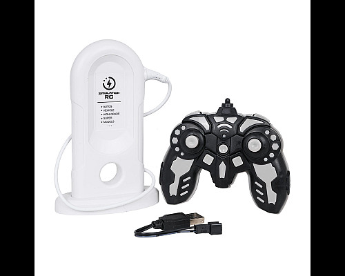 Дитяча машинка  Ramiz 9076 на дистанційному керуванні + зарядна станція, чорно-сіра